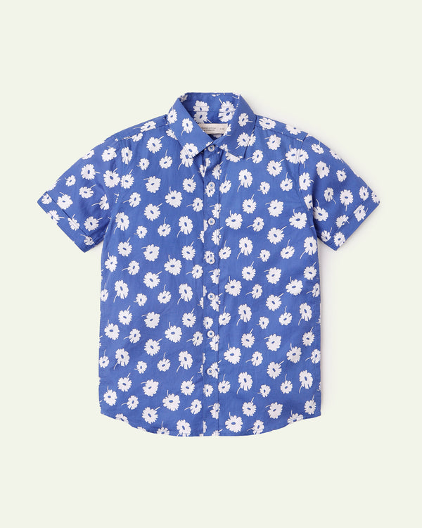 Blue Floral Shirt