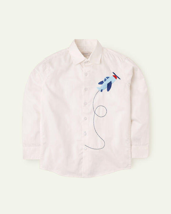 Aeroplane Embroidered Shirt