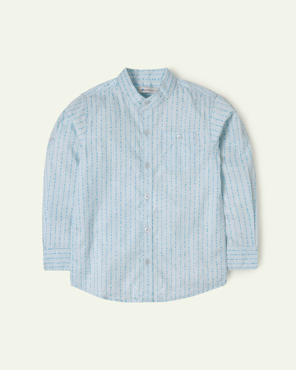 Dotted Blue Shirt