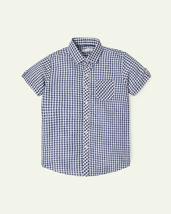 Checkered Seersucker Shirt