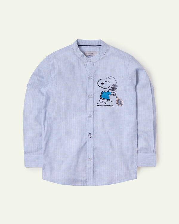 Striped Regular Fit Snoopy Shirt