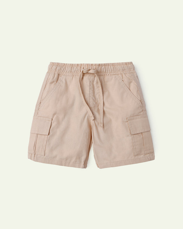 Beige Cargo Shorts