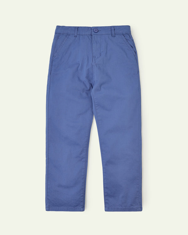 Blue Straight Fit Chinos