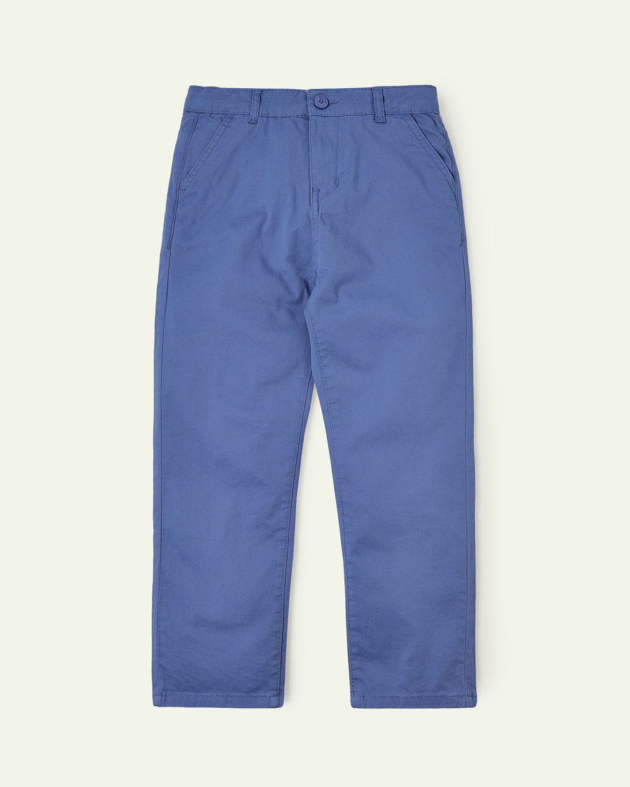 Blue Straight Fit Chinos