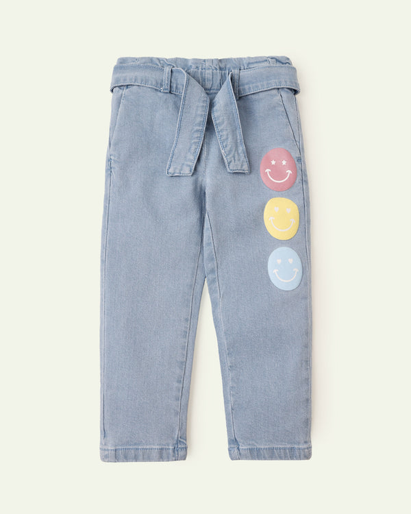 Smiley Face High Rise Jeans