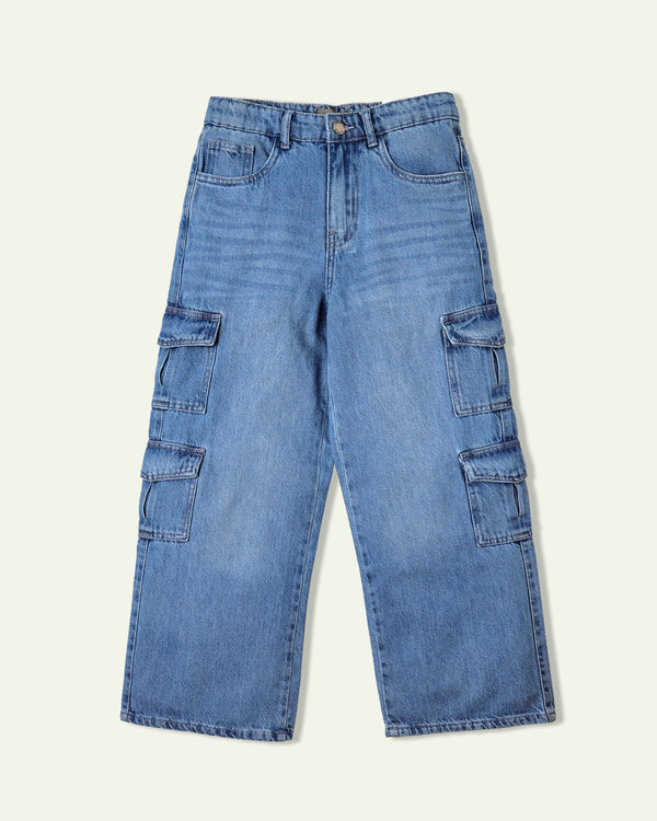 Wide Leg Cargo Jeans