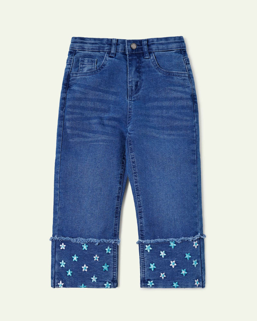 Floral Embroidered Jeans