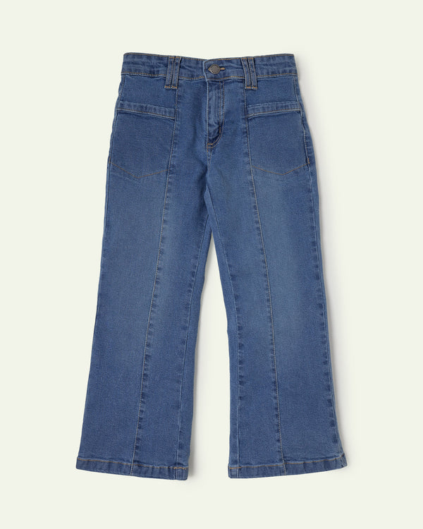 Mid Rise Flared Jeans