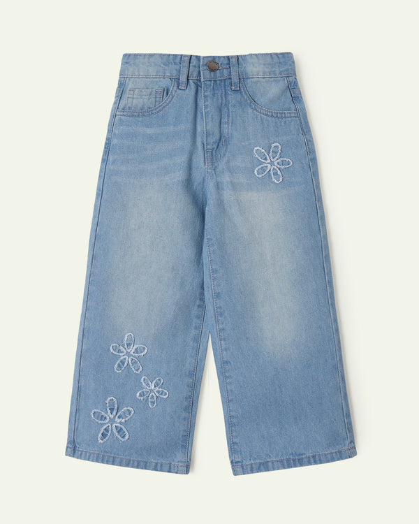 Floral Wide Leg Jeans