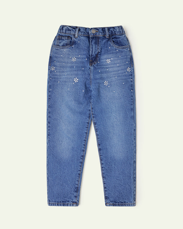 Embellished Mom Fit Jeans