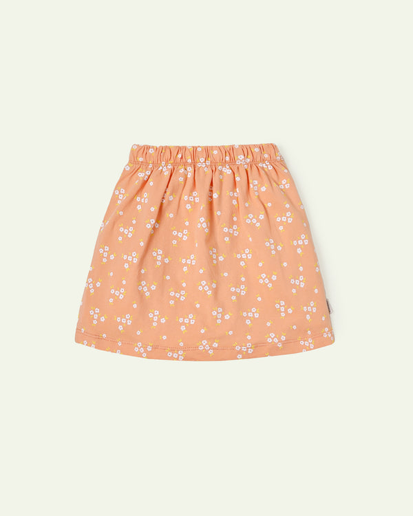 Peach Floral Skirt