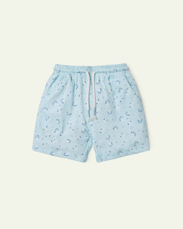 Floral Blue Shorts