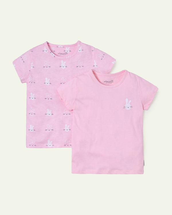 Pink Bunny T-Shirts Set