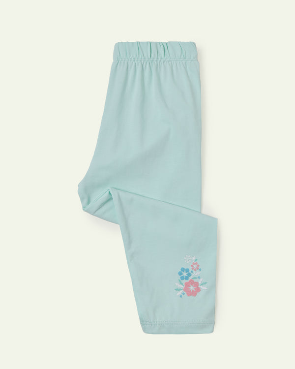 Aqua Flower Tights