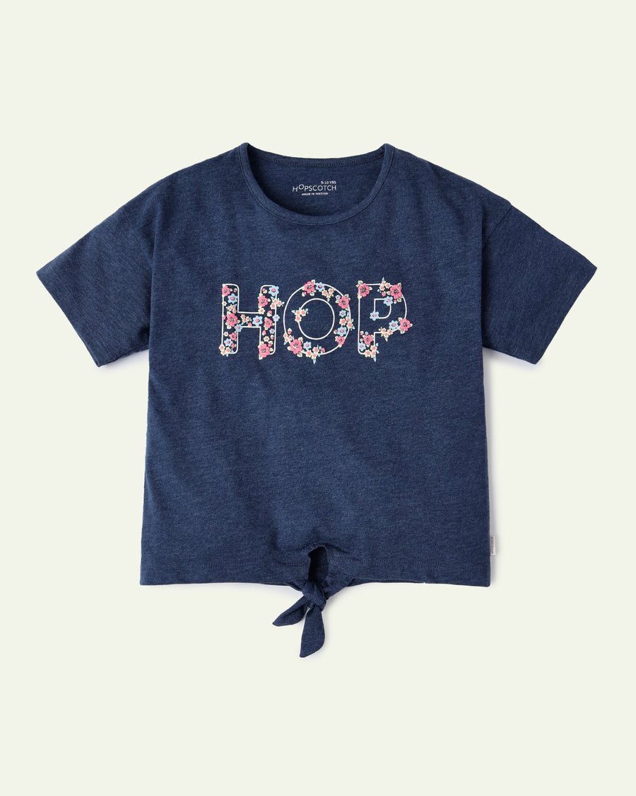 Floral Front Knot T-Shirt