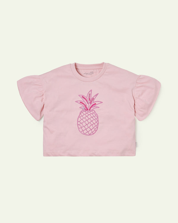 Pineapple Boxy Crop T-Shirt