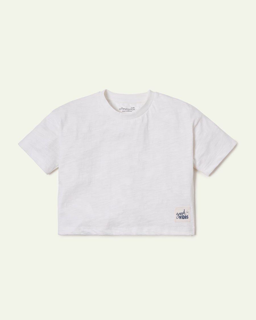 White Boxy Crop T-Shirt