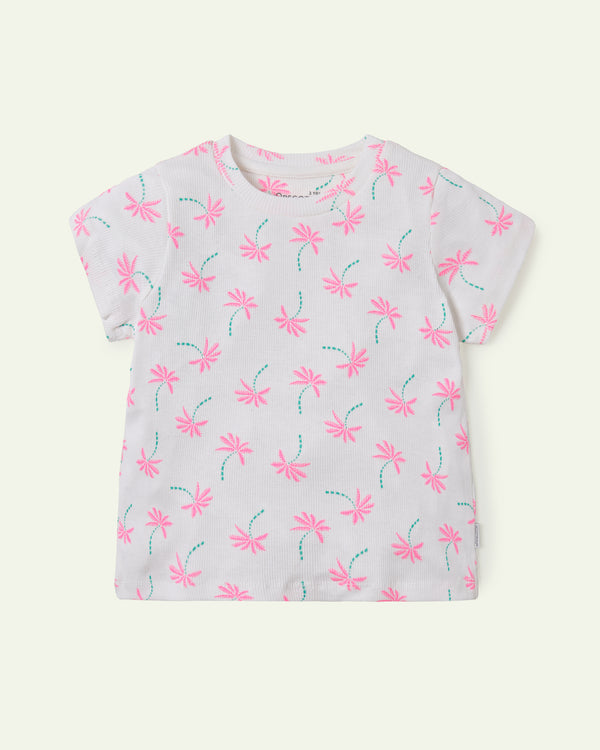 Ribbed Palm Trees T-Shirt