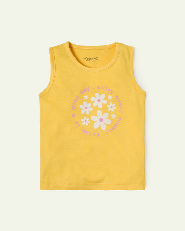 Yellow Floral Tank Top