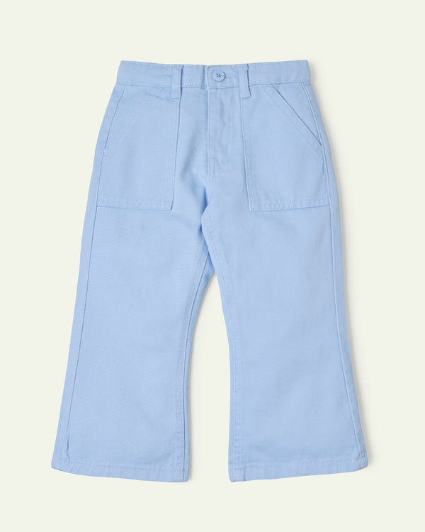 Blue Flared Trousers