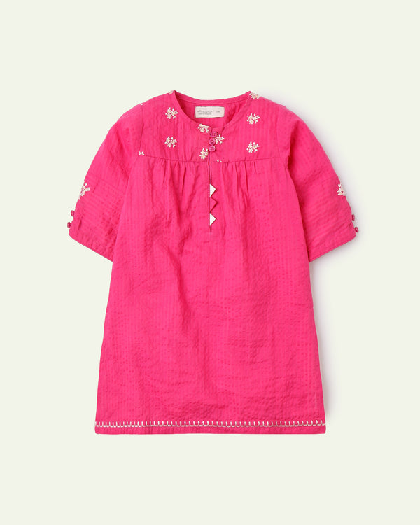 Pink Embroidered Tunic