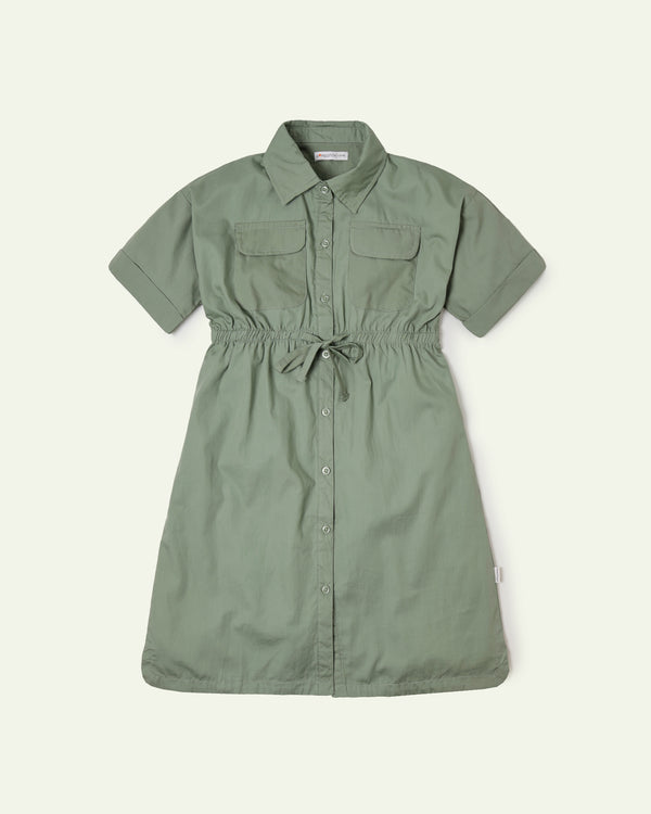 Olive Cargo Dress