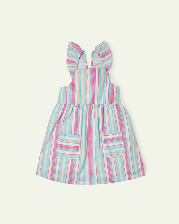 Striped Pinafore Dress