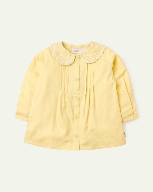 Yellow Embroidered Top