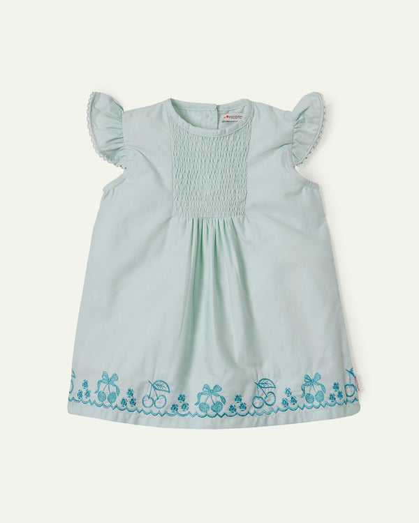 Ice Green Embroidered Top