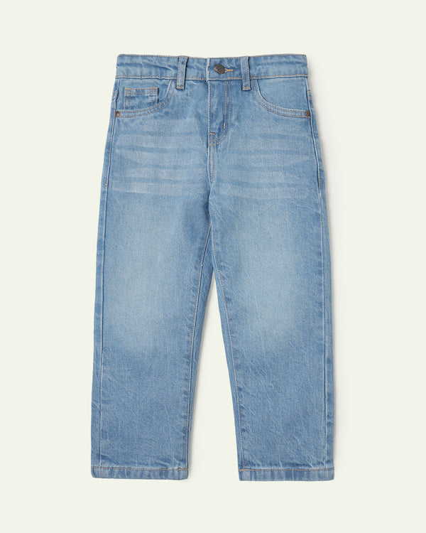 Light Wash Straight Fit Jeans