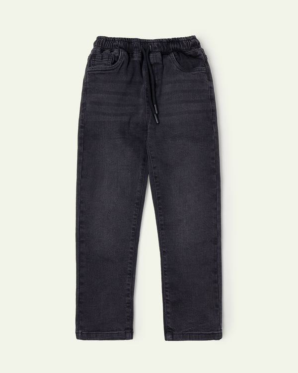 Charcoal Pull Up Jeans