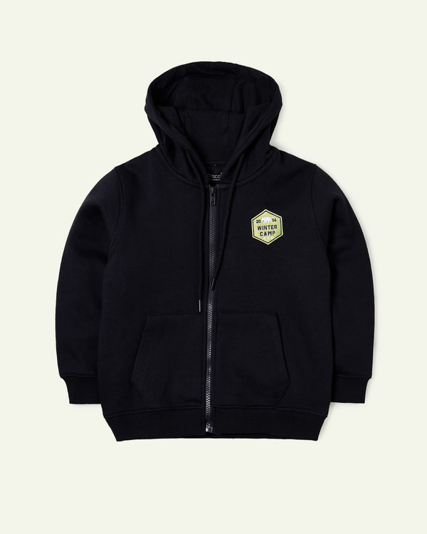Black Winter Camp Hoodie