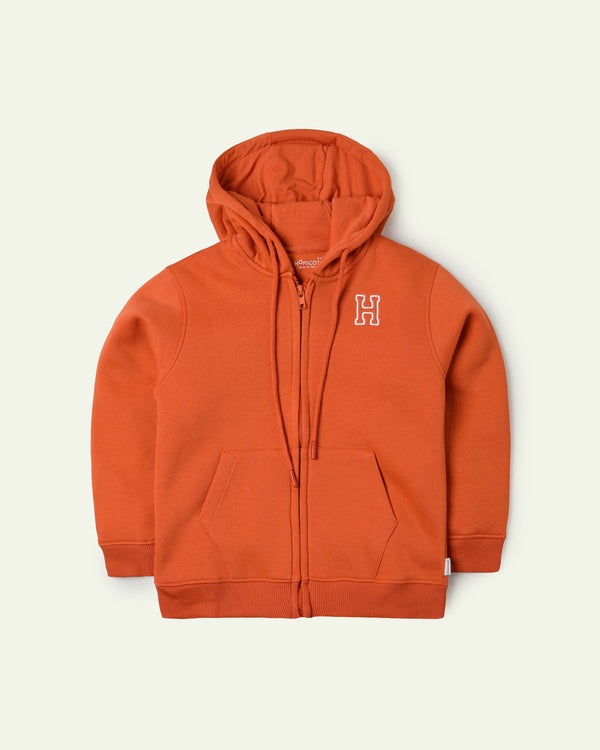 Orange Zipper Hoodie
