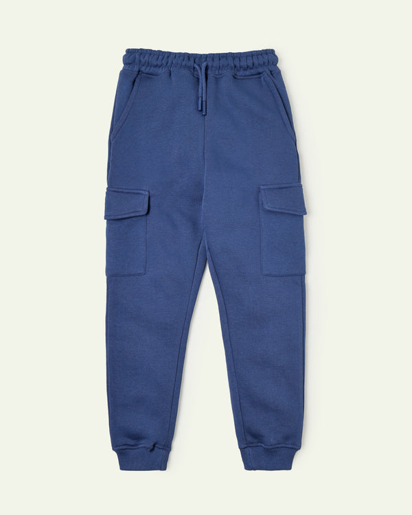 Navy Cargo Jogger Pants