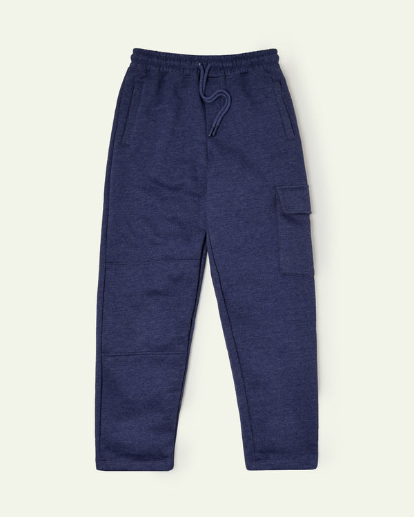 Heather Blue Cargo Sweatpants