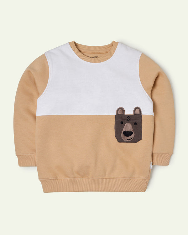 Cut & Sew Bear Sweatshirt