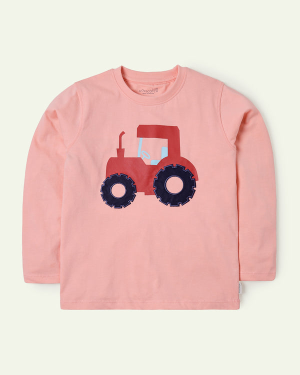 Peach Embroidered T-Shirt