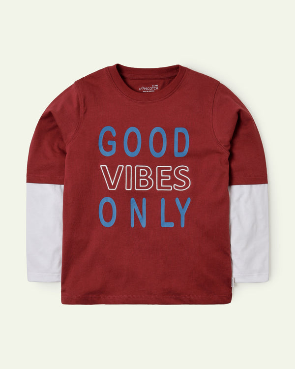 Cut & Sew Good Vibes T-Shirt