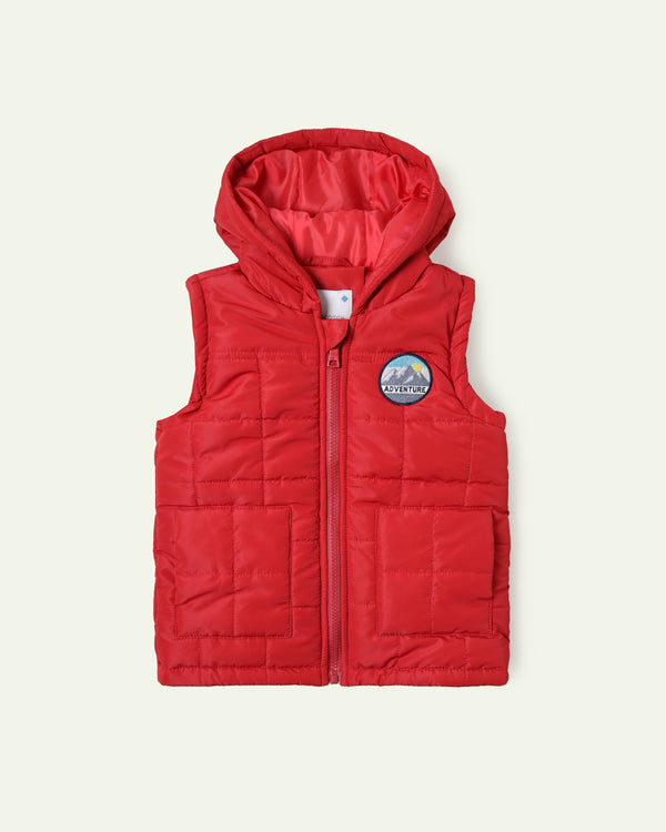 Red Puffer Hoodie