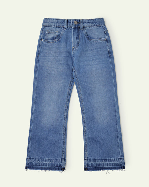 Flared Mid Wash Jeans