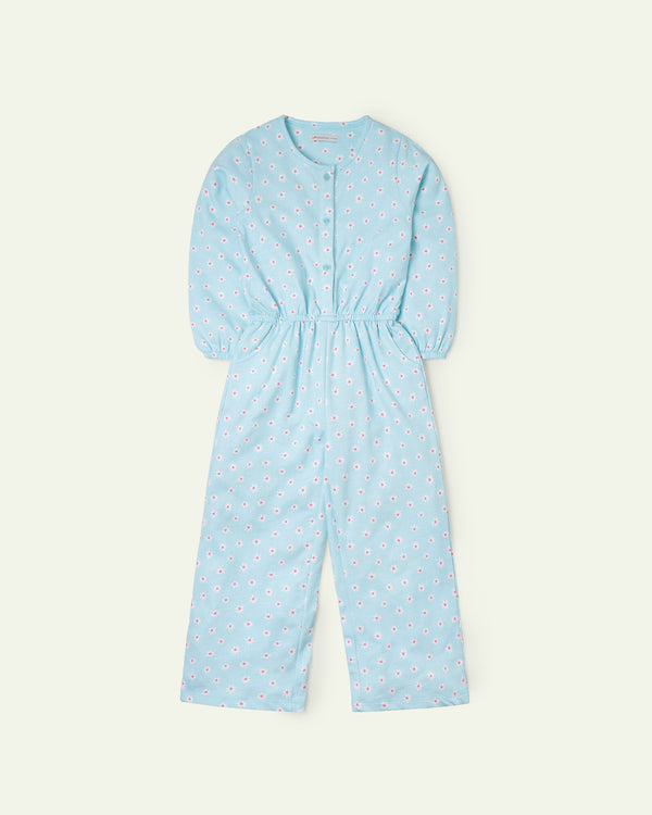Blue Floral Jumpsuit