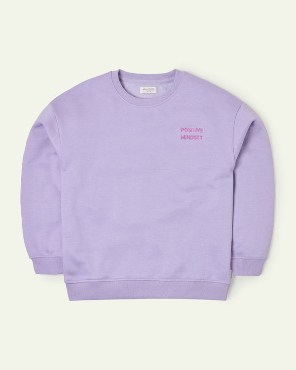 Lilac Embroidered Sweatshirt