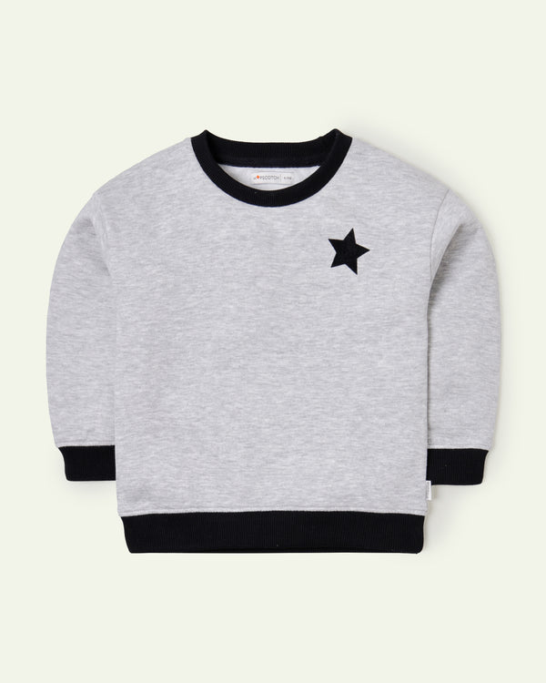 Flock Printed Oversize Sweatshirt