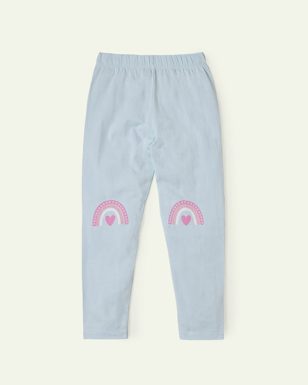 Ice Blue Rainbow Tights