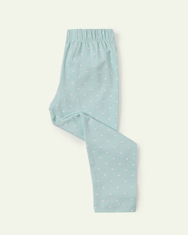 Mint Polka Dots Tights