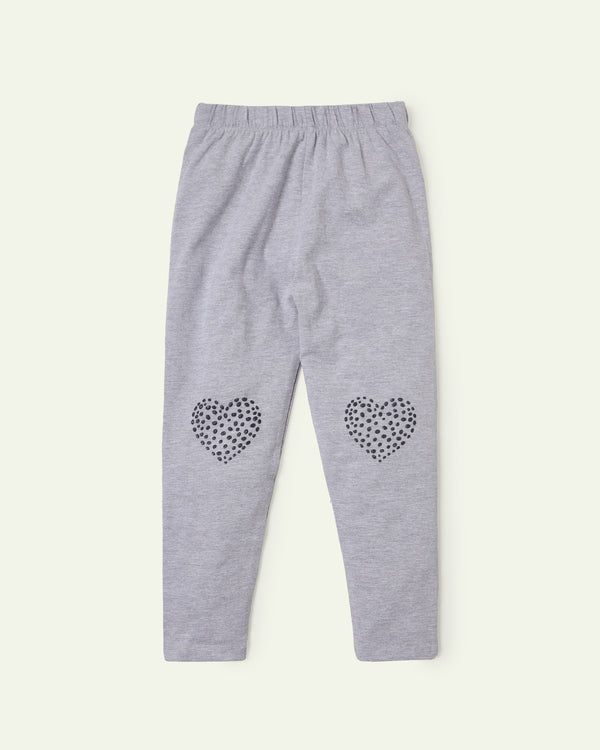 Grey Heart Tights