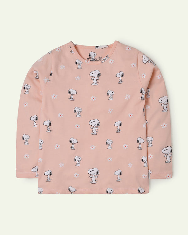 Floral Snoopy Printed T-Shirt