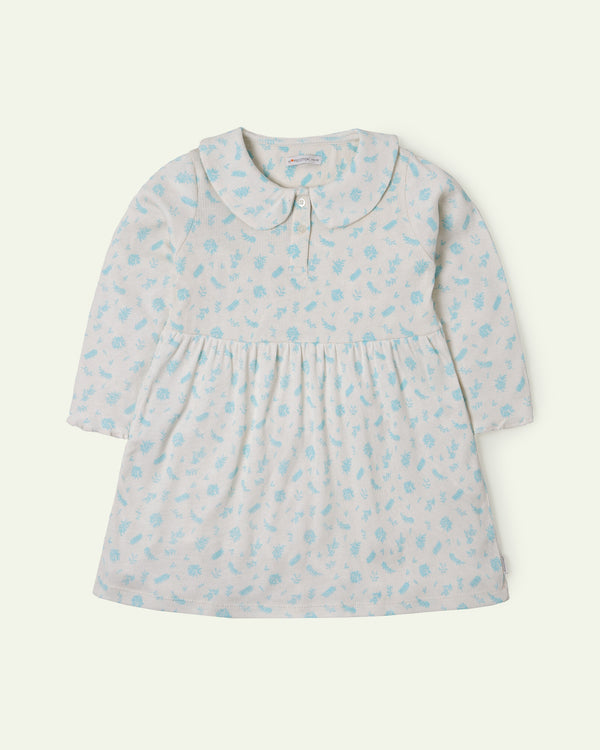 Printed Ribbed Dress