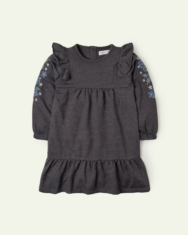 Floral Embroidered Tier Dress