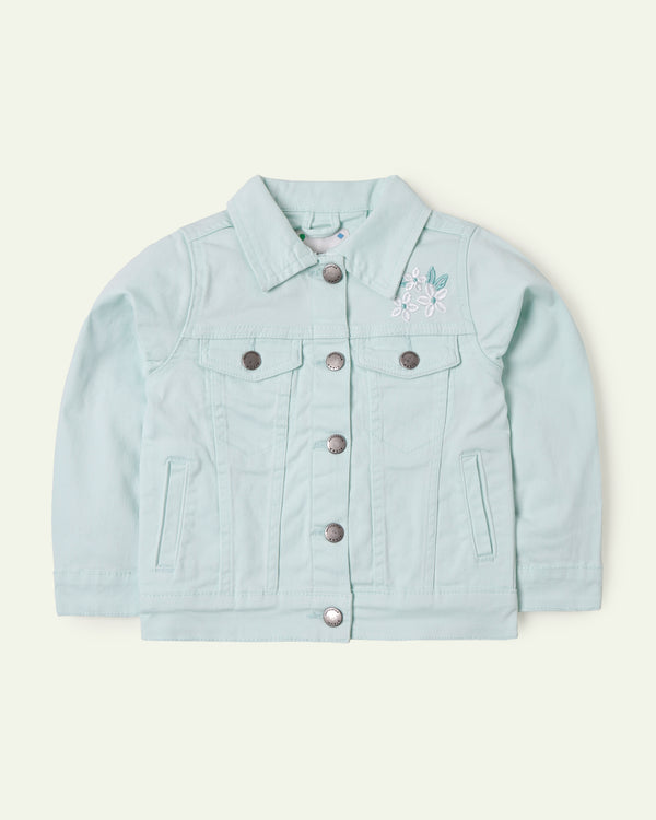 Mint Green Embroidered Jacket